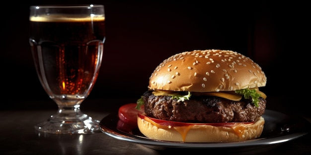 Foto rindfleisch-käse-tomaten-burger