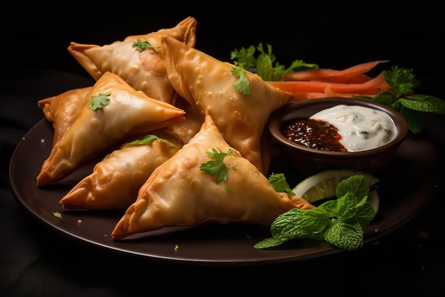 Rindfleisch Samosas indisches Essen