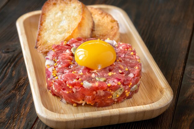 Foto rindfleisch-tartare