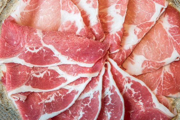 Rindfleisch und schweinefleisch textur