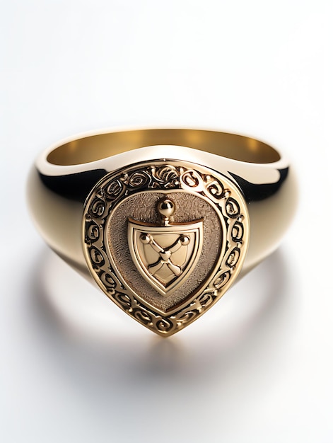 Foto ring design reverie explorando a beleza de anéis de metal conceituais e artísticos isolados