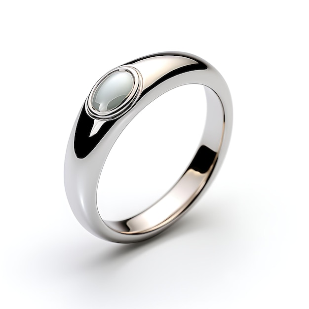Foto ring design reverie explorando a beleza de anéis de metal conceituais e artísticos isolados