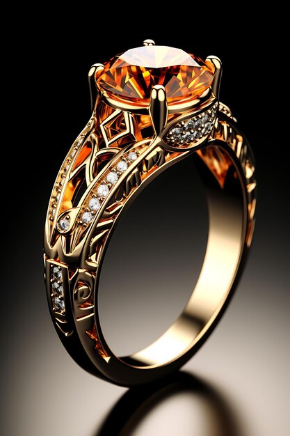 Ring Design Reverie que explora la belleza de los anillos de metal artísticos y conceptuales aislados