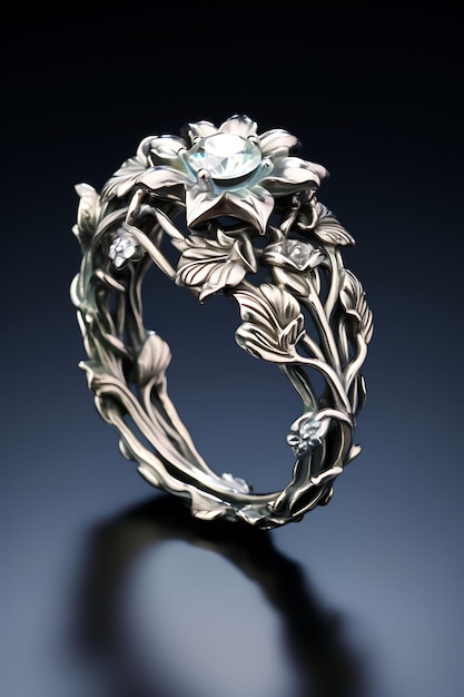 Ring Design Reverie que explora la belleza de los anillos de metal artísticos y conceptuales aislados
