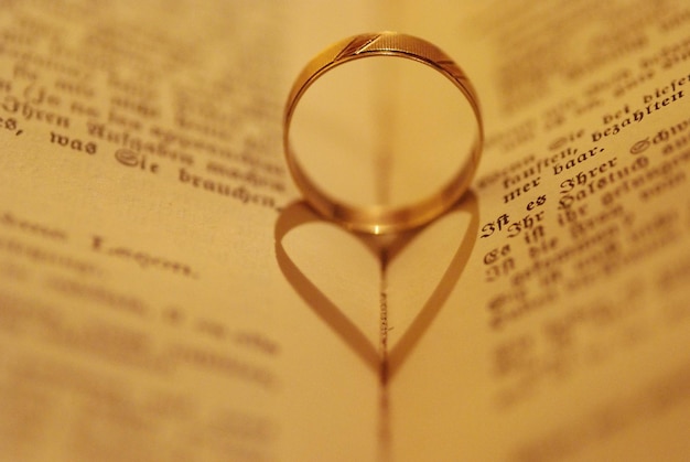 Ring mit Herzschatten