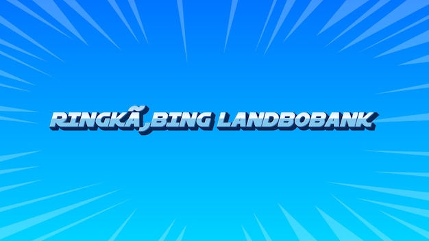 Ringk bing Landbobank 3D Texto en azul