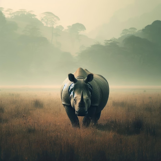 rinoceronte en el fondo de los animales salvajes