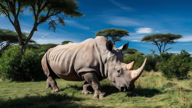 Foto rinoceronte indiano na áfrica do sul