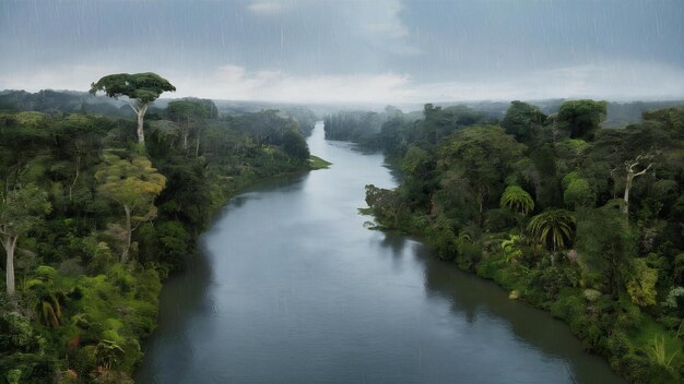 Foto rio amazonas na floresta tropical