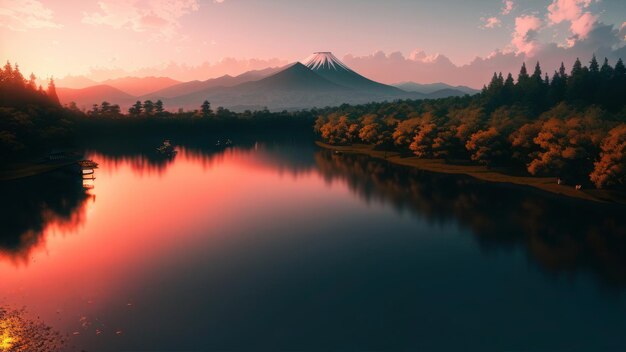 Un río con árboles en el paisaje al fondo.