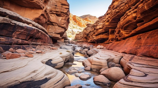 Un río en el cañón de la ranura