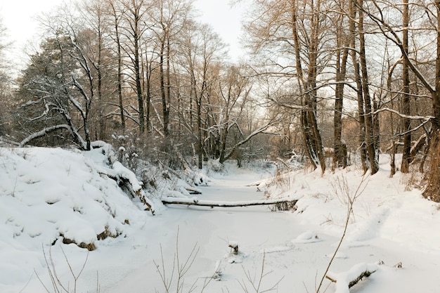 rio coberto de gelo