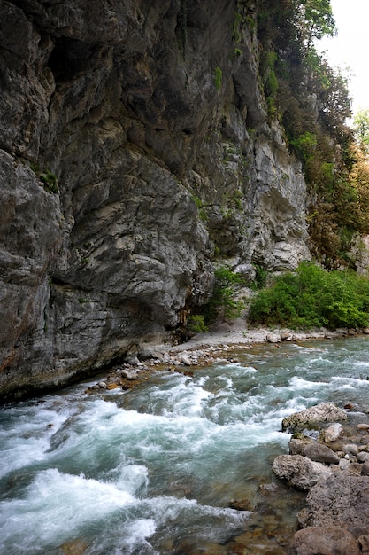 Rio da montanha na abkhazia