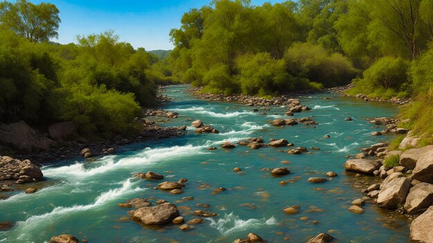 Foto rio dentro da aldeia