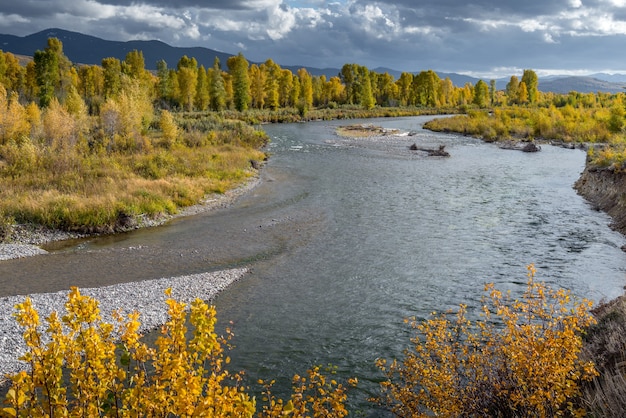 Rio Gros Ventre em Wyoming