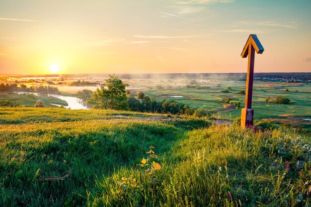 río en el horizonte