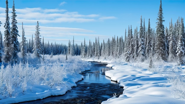 un río en invierno