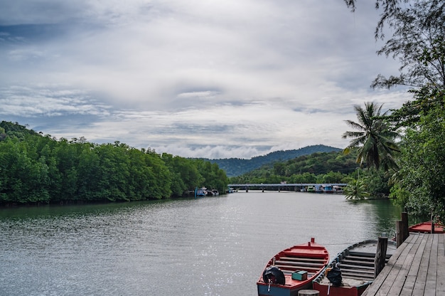 Rio Klong Chao na ilha de koh kood em trat Tailândia. Koh Kood, também conhecido como Ko Kut, é uma ilha no Golfo da Tailândia