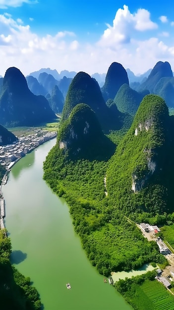 El río li es una maravilla natural en China.