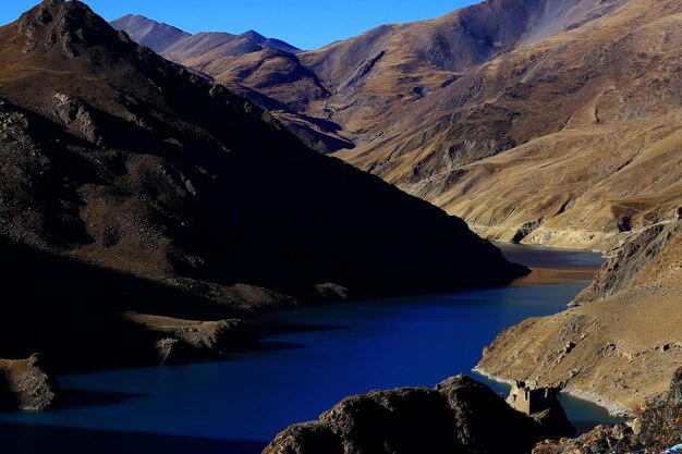 río de montaña en el Tíbet