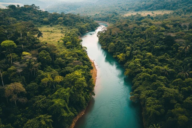 Rio na floresta tropical