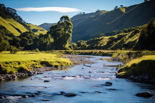 rio nas montanhas Generative Ai