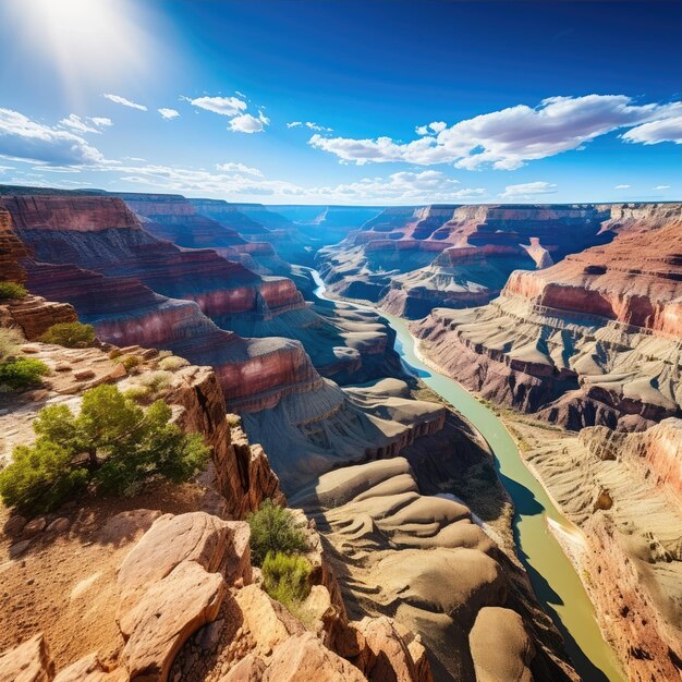 Un río que atraviesa un cañón