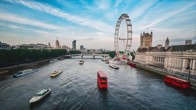 Foto el río támesis, londres, reino unido