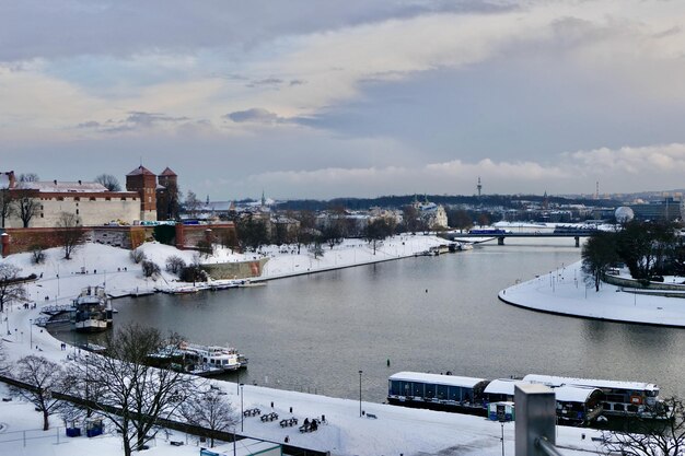 Foto el río vístula en enero