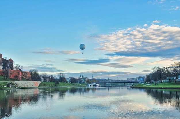 Rio Wisla em Cracóvia Polônia