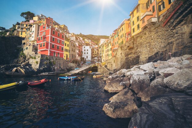 Riomaggiore en Cinque Terre de Italia