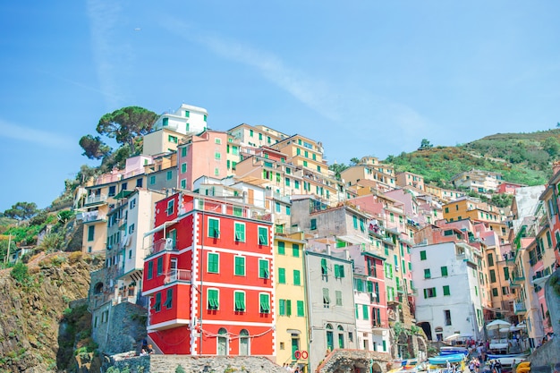 Riomaggiore en Cinque Terre, Liguria, Italia