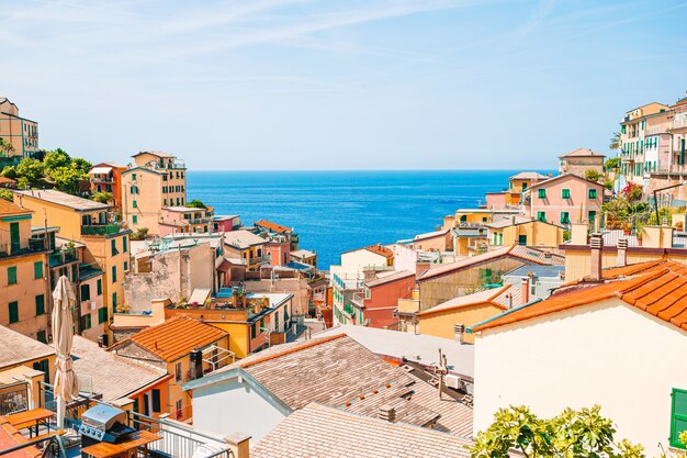 Riomaggiore em Cinque Terre, Ligúria na Itália