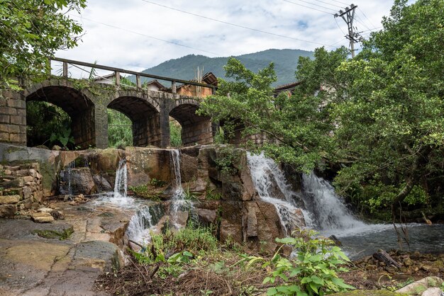 Ríos y cascadas en el campo