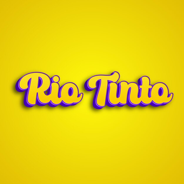 Foto riotinto tipografia 3d design amarelo rosa branco fundo foto jpg