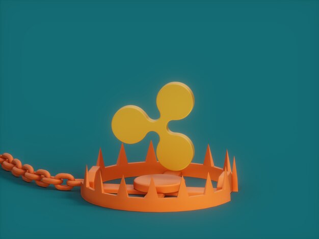 Ripple Booby Trap Peligro Crypto moneda Ilustración 3D Render