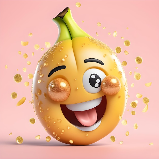 Risa feliz emoji banana