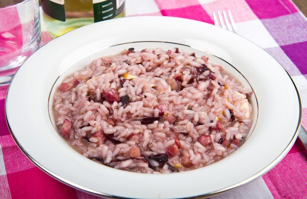 Risoto com chicória