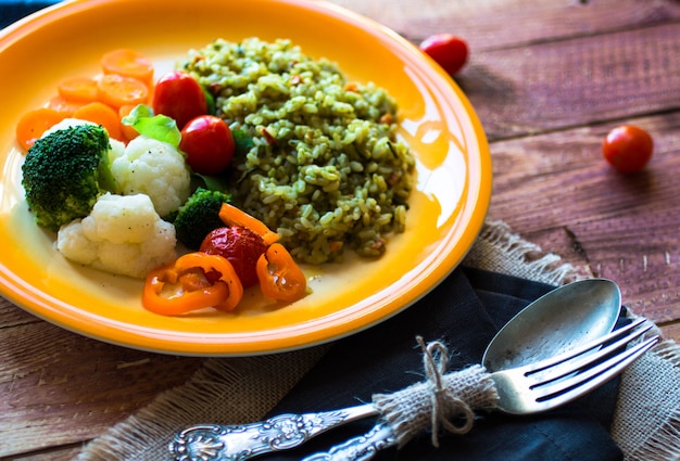 Risoto com legumes