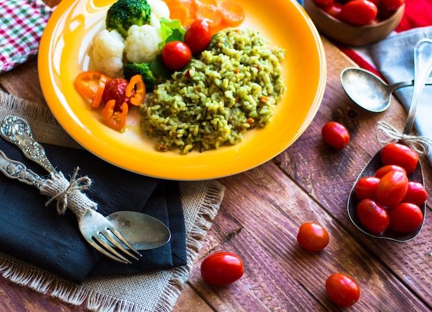 Risoto com legumes