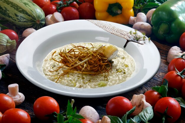 Risoto com queijo brie