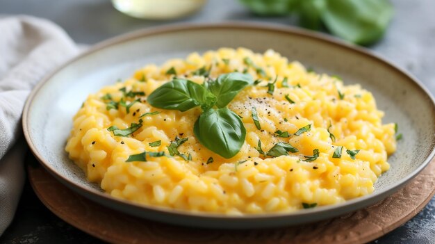 Risoto cremoso à milanesa