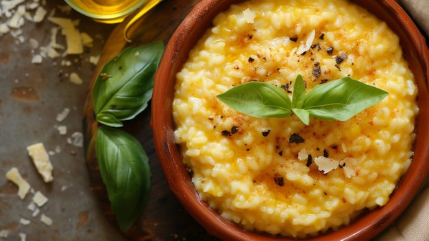 Risoto cremoso à milanesa