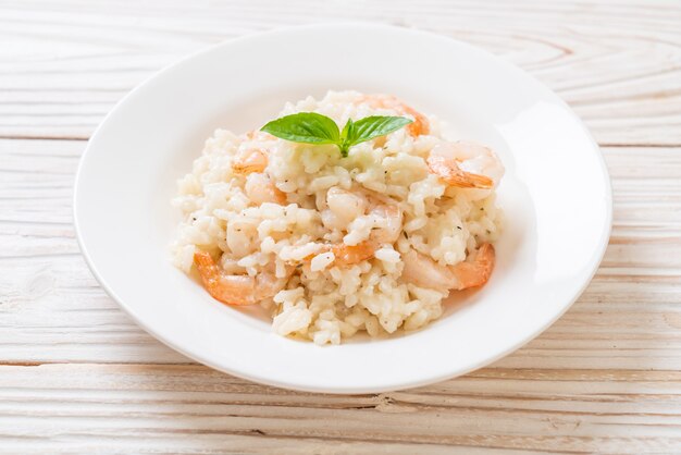 risoto italiano com camarão