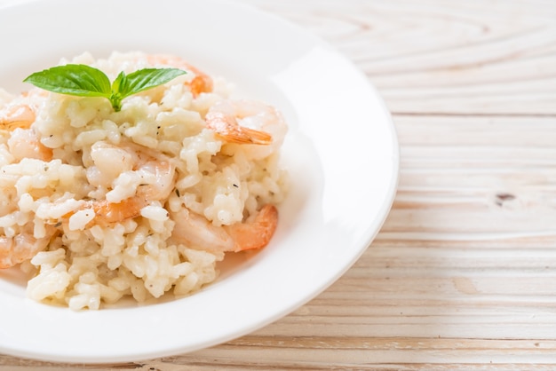 risoto italiano com camarão