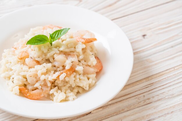 risoto italiano com camarão