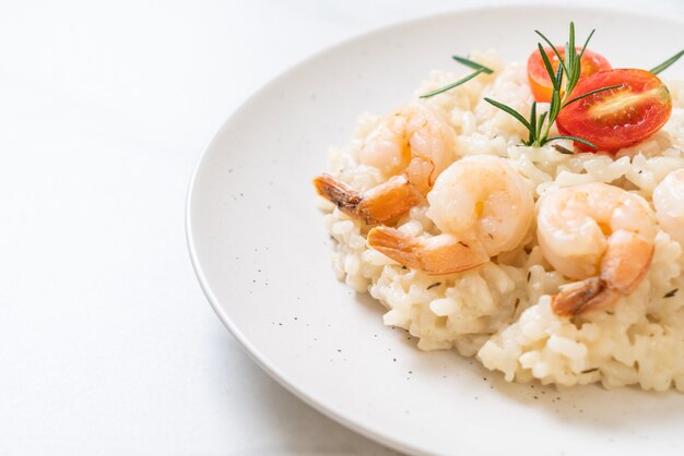 risoto italiano com camarão