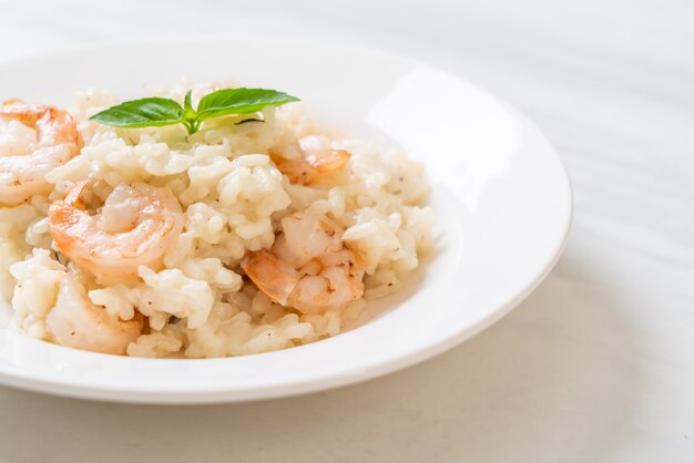 risoto italiano com camarão