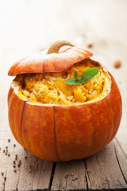 Foto risotto de calabaza