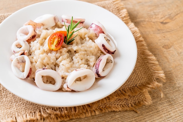 risotto de calamares o pulpo